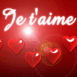 coeurs rouges "Je t'aime"