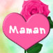 Coeur rotatif "Maman je t'aime"