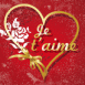 Coeur en ruban dor "Je t'aime"