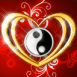 Pendentif Yin Yang en coeur