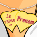 Pendentif en or "Je t'aime"