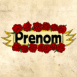 Pr�nom entour� de roses