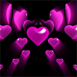 Ronde de coeurs n�on mauve