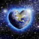 Planète terre en forme de coeur