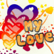 Coeurs arc-en-ciel "My love"